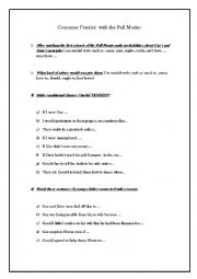 English Worksheet: Film the Full Monty- grammar practice 