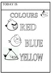 English Worksheet: COLOURS