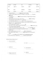 English Worksheet: FCE prepositions exercises