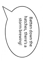 English Worksheet: Pirate Speak Speech Bubbles