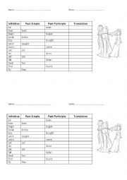 English Worksheet: Irregular verbs test - Steps in English 3 