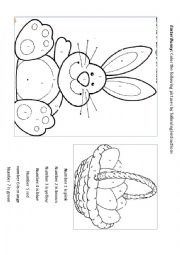 English Worksheet: Easter coloring page