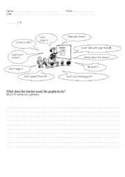 English Worksheet: Want Test