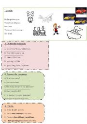 English Worksheet: To be, colours, numbers
