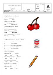 English Worksheet: Quiz - food