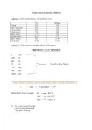 English Worksheet: present simple and present cont