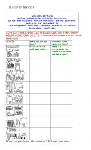 English Worksheet: Places in the city
