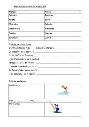 English Worksheet: Sports and free time activities