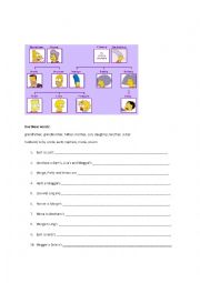 English Worksheet: Simpsons Family Tree