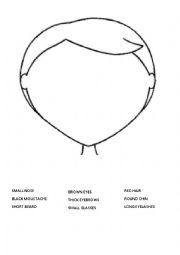 English Worksheet: Parts of my face