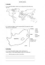 English Worksheet: Webquest about South Africa