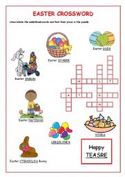 English Worksheet: Easter Crossword