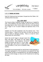 English Worksheet: Egypt comprehension