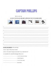 English Worksheet: CAPTAIN PHILLIPS ACTIVITIES PART 1