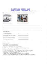 English Worksheet: CAPTAIN PHILLIPS ACTIVITIES PART 2