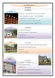 English Worksheet: accomodation