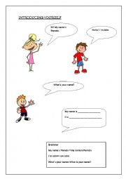 English Worksheet: Introducing Yourself