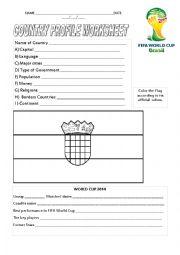 English Worksheet: World Cup 2014 Croatia