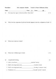 English Worksheet: computer network