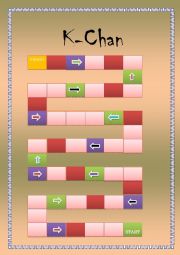 English Worksheet: K Chan Questions Board Game