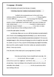 English Worksheet: end of term test N2