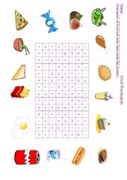 Food wordsearch