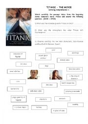 English Worksheet: Titanic The Movie - Passenger Classes