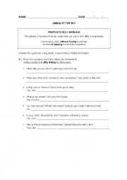 English Worksheet: Prepositions + gerund