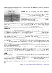 English Worksheet: Apartheid - past simple