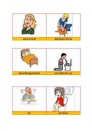 English Worksheet: Diseases and symptoms set 2