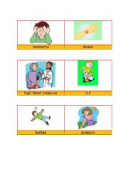 English Worksheet: Diseases and symptoms set 3