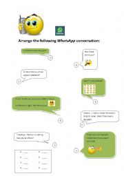 English Worksheet: WhatsApp Conversation