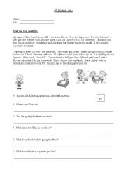 English Worksheet: Simple Present Test