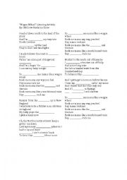 English Worksheet: Wagon Wheel Listening Activity