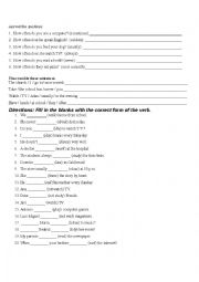 English Worksheet: Present Simple