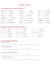 English Worksheet: Have and has got practice