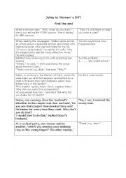 English Worksheet: Jokes  about women