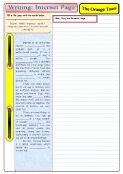 English Worksheet: Internet Page