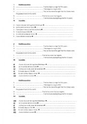 English Worksheet: Present perfect with since and for exercise