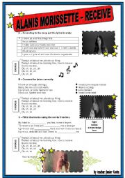 English Worksheet: ALANIS MORISSETTE - RECEIVE