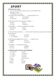 English Worksheet: sport