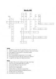 English Worksheet: Media puzzle