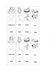 English Worksheet: Toys - memory game