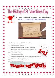 English Worksheet: The history of St. Valentines Day