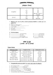 English Worksheet: Personal pronouns