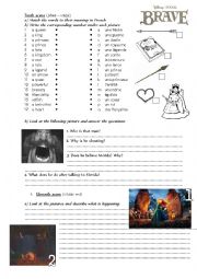 Brave - the movie worksheet - very detailed (page 6 and 7)