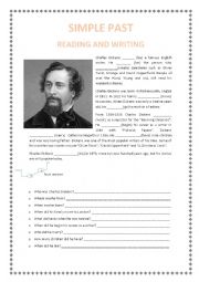 English Worksheet: past simple biography