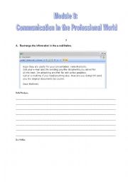 Communication in the professional world