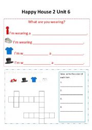 Happy House 2 lesson 6 Clothes extra activity