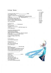 English Worksheet: Let it go - Lyrics gap fill 